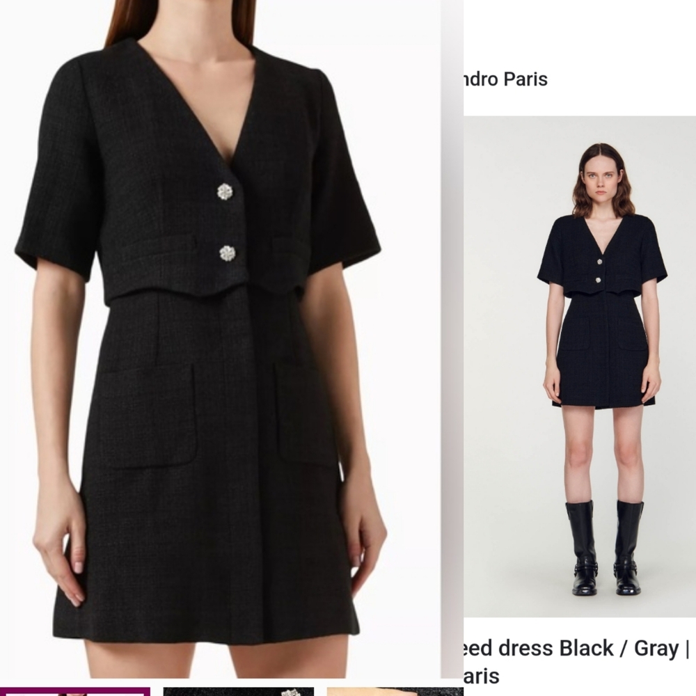 Sandro Black Dress
